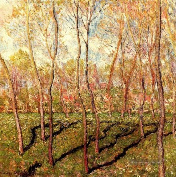  bäume - Bäume im Winter Ansicht von Bennecourt II Claude Monet Szenerie